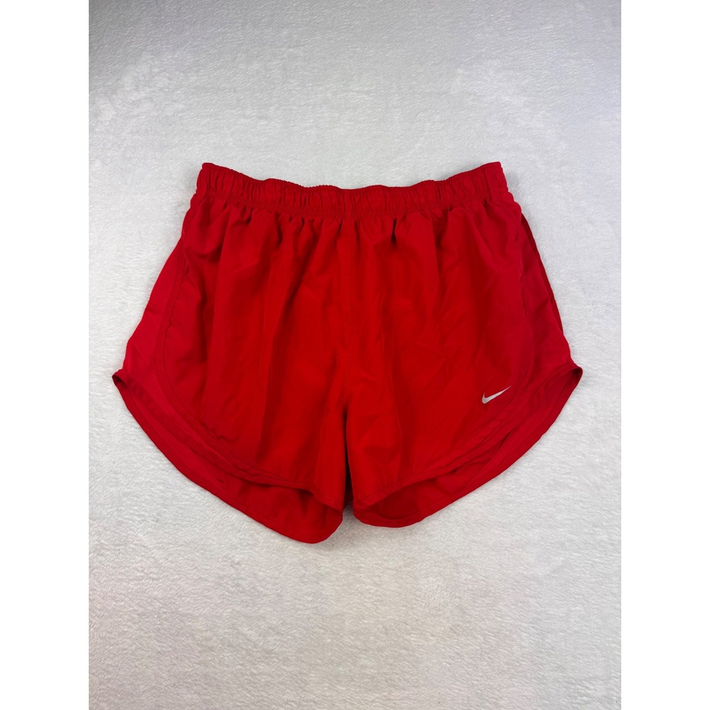 Nike Tempo Running Shorts Womens Red Mesh Athletic Activewear 831558-657